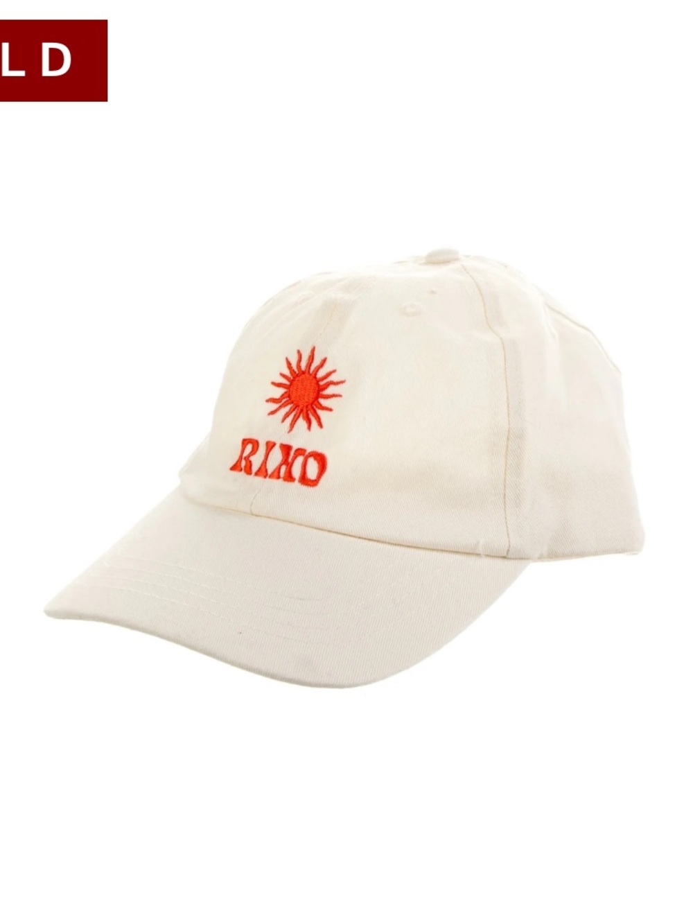 NWT RIXO embroidered baseball hat cap cream